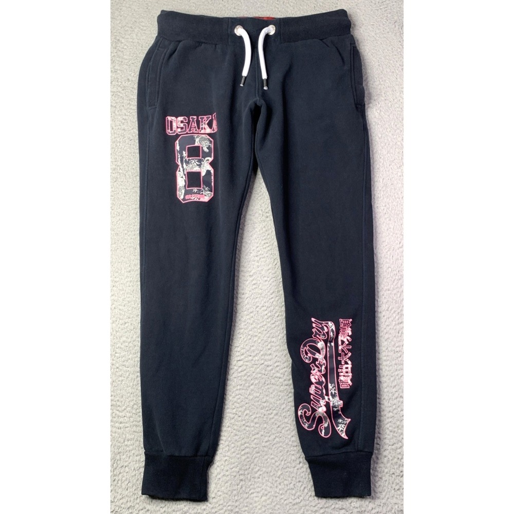 Superdry Joggers Womens Size Large Waist 32" Black Jogger SuperDry Edition